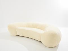 Raphael Raffel Rapha l Raffel croissant sofa in Mohair velvet 1970s - 4036126