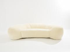 Raphael Raffel Rapha l Raffel croissant sofa in Mohair velvet 1970s - 4036127