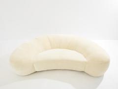 Raphael Raffel Rapha l Raffel croissant sofa in Mohair velvet 1970s - 4036128