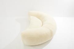 Raphael Raffel Rapha l Raffel croissant sofa in Mohair velvet 1970s - 4036129