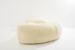 Raphael Raffel Rapha l Raffel croissant sofa in Mohair velvet 1970s - 4036130