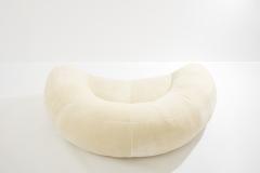 Raphael Raffel Rapha l Raffel croissant sofa in Mohair velvet 1970s - 4036133