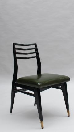 Raphael Raffel Set of 6 Fine French 1950s Dining Chairs by Raphael - 3934619