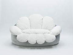 Raphael Raffel Unique velvet flower Sofa by Raphael Raffel for Honore Paris late 1970s - 1337625