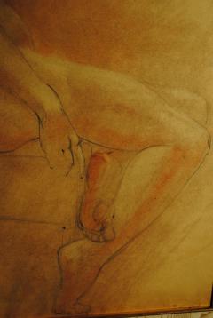 Raphael Soyer Drawing and Gouache of Large Nude signed - 929188