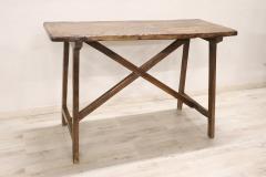 Rare 16th Century Italian Antique Dining Table in Solid Oak and Walnut - 3376567