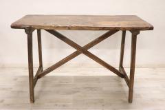 Rare 16th Century Italian Antique Dining Table in Solid Oak and Walnut - 3376568