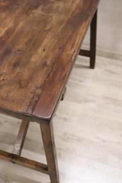 Rare 16th Century Italian Antique Dining Table in Solid Oak and Walnut - 3376571
