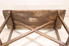 Rare 16th Century Italian Antique Dining Table in Solid Oak and Walnut - 3376573
