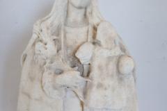 Rare 16th Century Sculpture in Precious White Marble of Carrara Mary with child - 2636614