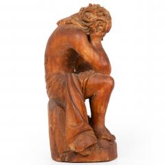Rare 17th 18th Century German Carved Sculpture Christ in Distress  - 4824340
