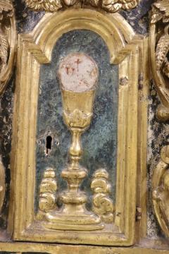 Rare 17th Century Italian Baroque Antique Tabernacle in Carved and Gilded Wood - 2286148