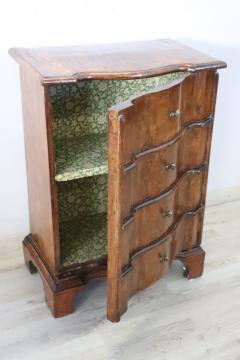 Rare 17th Century Italian Venetian Veneer Walnut Antique Nightstand - 3376537