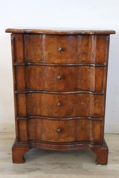 Rare 17th Century Italian Venetian Veneer Walnut Antique Nightstand - 3376538