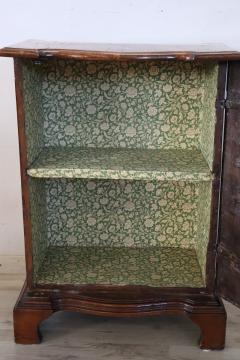 Rare 17th Century Italian Venetian Veneer Walnut Antique Nightstand - 3376541