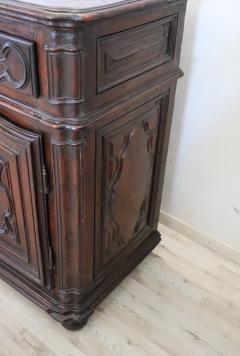 Rare 17th Century Italian Walnut Louis XIV Sideboard with Plate Rack - 2644088