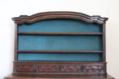 Rare 17th Century Italian Walnut Louis XIV Sideboard with Plate Rack - 2644092