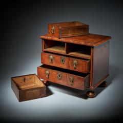 Rare 17th Century Miniature William and Mary Walnut Table Top Chest circa 1690 - 3129225