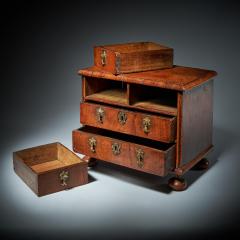 Rare 17th Century Miniature William and Mary Walnut Table Top Chest circa 1690 - 3129227