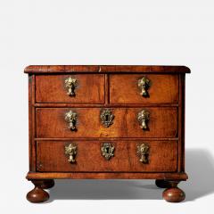 Rare 17th Century Miniature William and Mary Walnut Table Top Chest circa 1690 - 3132336