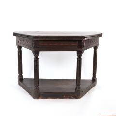 Rare 17th Century Oak Credence Table English Circa 1650  - 2945885