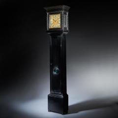 Rare 17th Century William and Mary 10 Inch Ebonised Longcase Grandfather Clock - 3127474