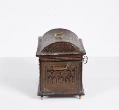 Rare 17th c Tooled Leather Jewelry Box - 4579640