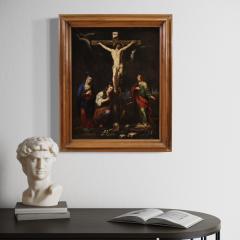 Rare 17th century crucifixion painting on slate - 3893822