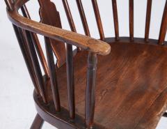 Rare 18th c English Cabriole Leg Fan Back Windsor Armchair - 4687066