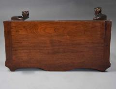 Rare 18thc Irish American black walnut tea table with bird inlay - 4755950