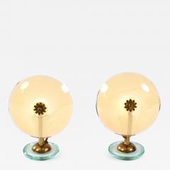 Rare 1940s Italian Glass and Brass Table Lamps - 689636