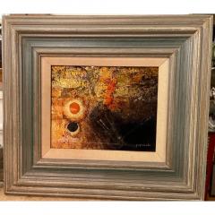 Rare 1960s Stella Popowski Eglomise Reverse Painting on Glass - 3548835
