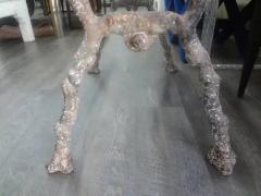 Rare 19th Century French Iron Garden Table With Marble Top By Arras - 3806626