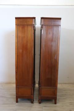 Rare 19th Century Italian Walnut Pair of Antique Bookcases or Vitrines RESTORED - 4292313