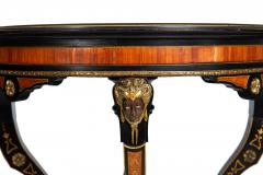 Rare Aesthetic Movement Ebonized Center Table w Bronze Masks ca 1870 - 4501680