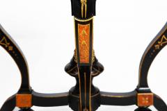 Rare Aesthetic Movement Ebonized Center Table w Bronze Masks ca 1870 - 4501682