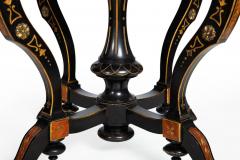 Rare Aesthetic Movement Ebonized Center Table w Bronze Masks ca 1870 - 4501683