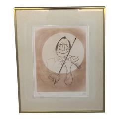 Rare Al Hershfield Jack Benny Lithograph Print Joanna Carson Estate - 4433020