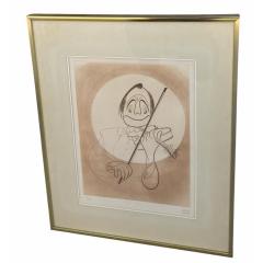 Rare Al Hershfield Jack Benny Lithograph Print Joanna Carson Estate - 4433128