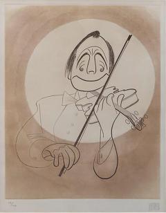 Rare Al Hershfield Jack Benny Lithograph Print Joanna Carson Estate - 4434659