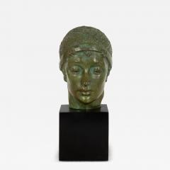 Rare American Bronze Sculpture Bust of Unknown Woman by Malvina Hoffman - 4544975