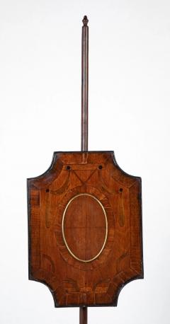 Rare American Federal Fire or Pole Screen with Inlaid Drapery - 3265148