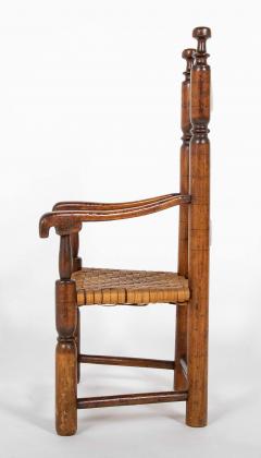 Rare American Pilgrim Childs Chair with Dramatic Finials - 4002627