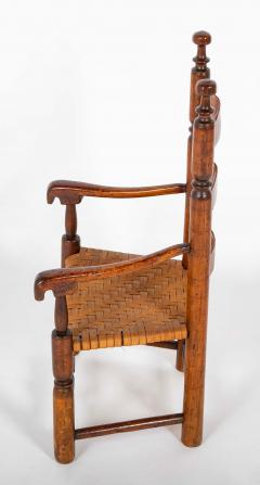 Rare American Pilgrim Childs Chair with Dramatic Finials - 4002630