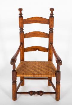 Rare American Pilgrim Childs Chair with Dramatic Finials - 4002631