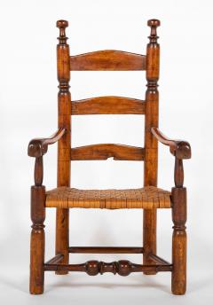 Rare American Pilgrim Childs Chair with Dramatic Finials - 4002632