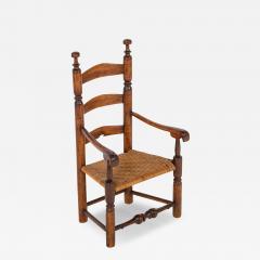 Rare American Pilgrim Childs Chair with Dramatic Finials - 4004009