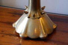 Rare Amsterdam School Hammered Brass Candlestick - 920365