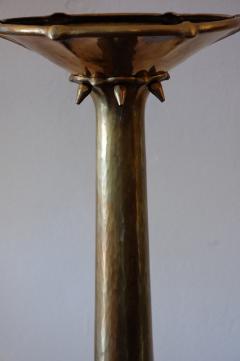 Rare Amsterdam School Hammered Brass Candlestick - 920366