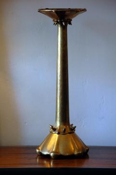 Rare Amsterdam School Hammered Brass Candlestick - 920367